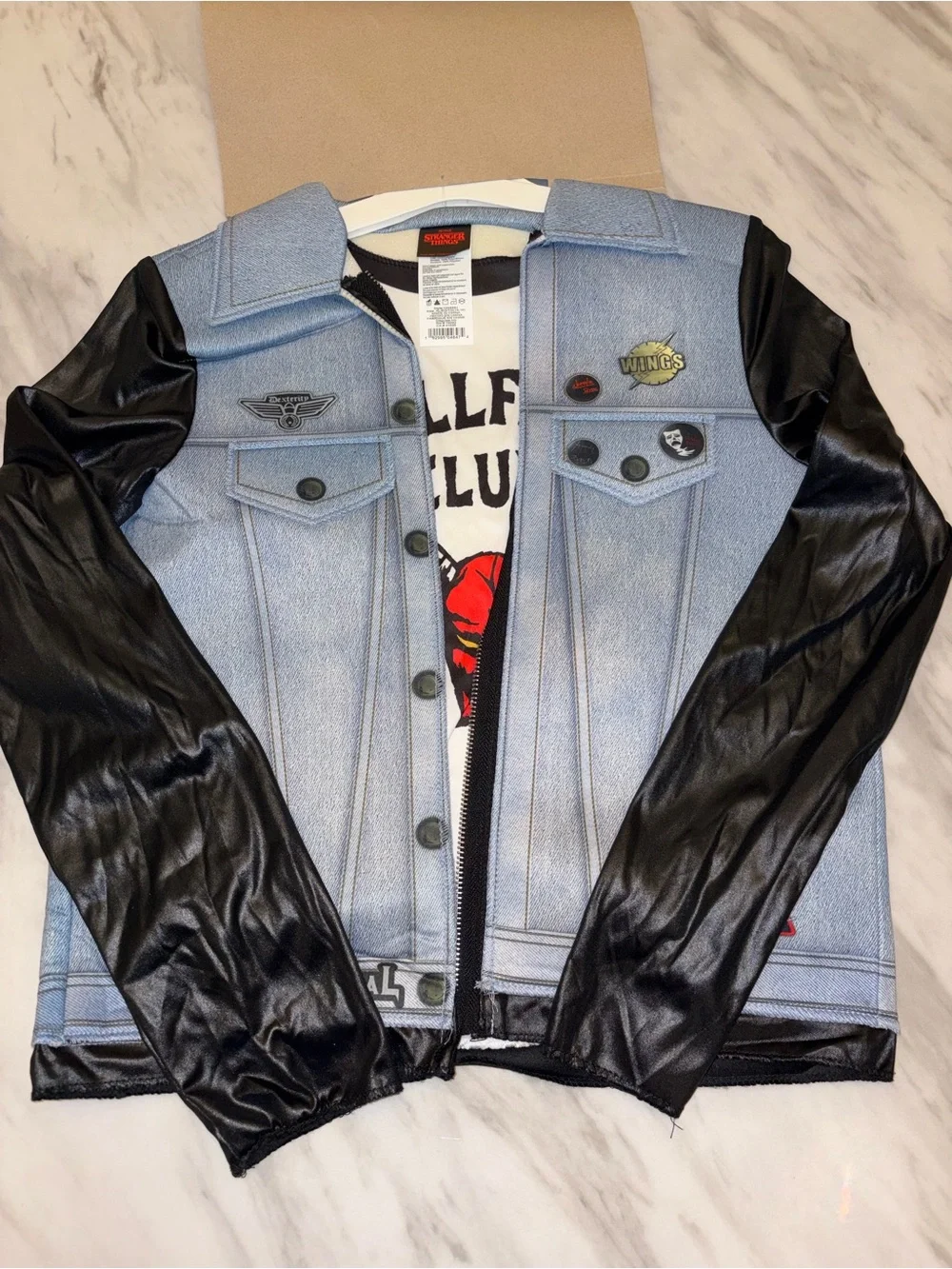 NWT Stranger Things Eddie Munson Costume Kids XL 14-16 Hellfire Club